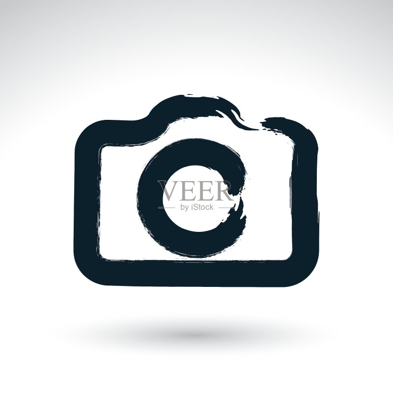 写实水墨手绘数码相机图标图标素材