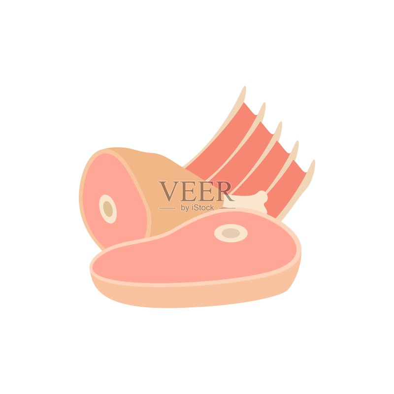 各种生肉图标卡通风格图标素材