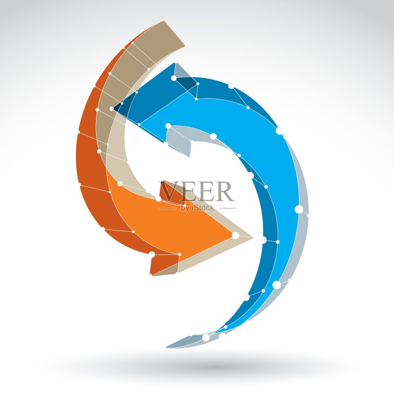 3D网格时尚网页更新标志,白色背景图标素材