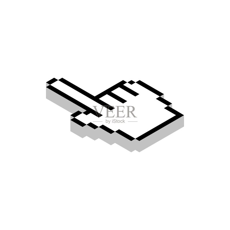 光标图标等距3D风格工作图标素材