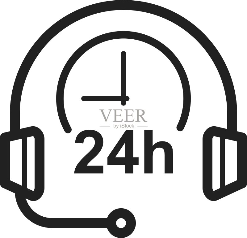 24小时支持图标素材