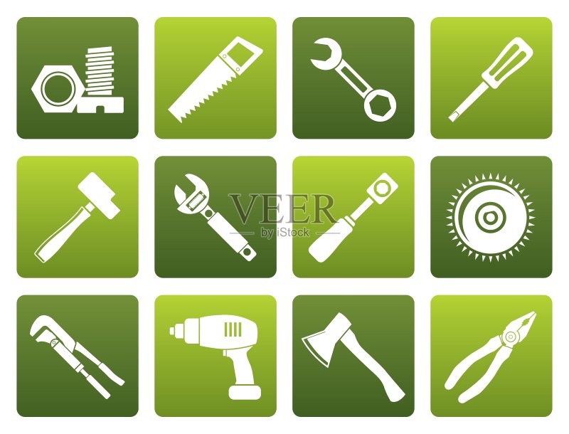 扁平风格工具图标图标素材