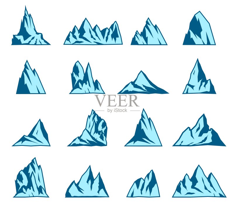 山峰图标合集图标素材
