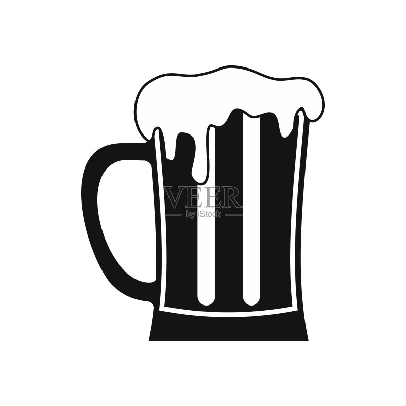 简约风格的啤酒杯图标图标素材