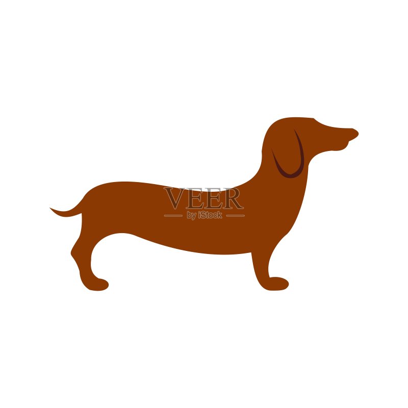 扁平风格的德国牧羊犬图标图标素材