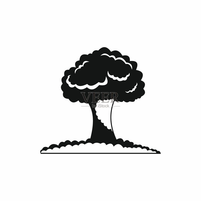 简约风格的核爆炸图标图标素材