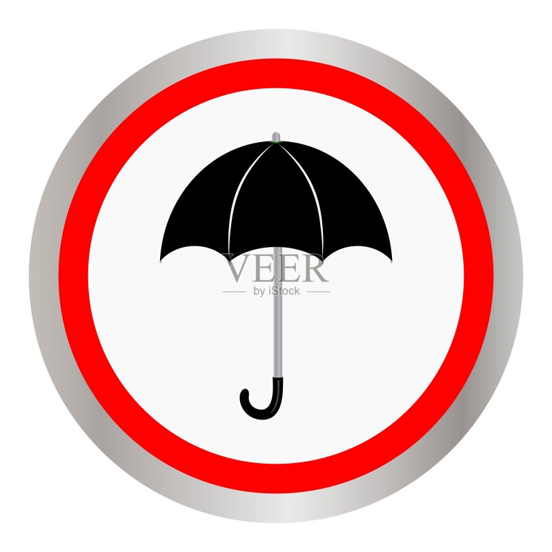雨伞和雨滴图标图标素材