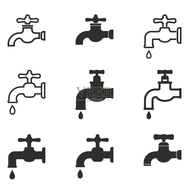水龙头图标集图标素材