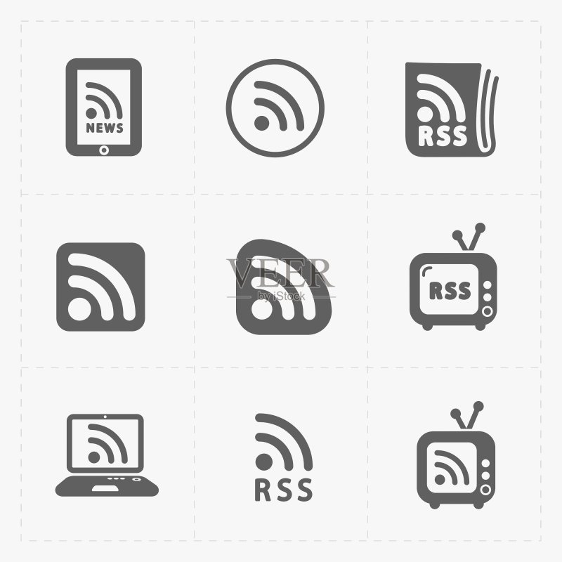 RSS标志图标RSS订阅符号图标素材