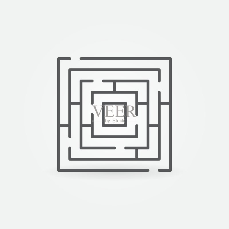 迷宫简约图标图标素材