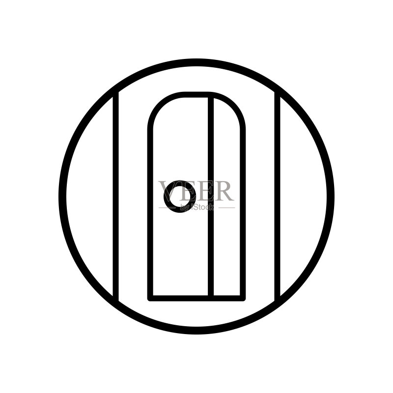 卷笔刀文具图标矢量设计模板图标素材