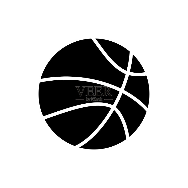 篮球图标扁平矢量模板设计图标素材
