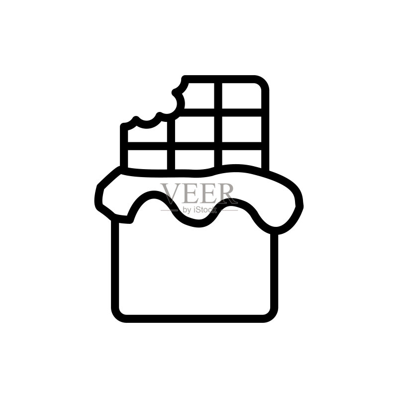 潮流巧克力扁平矢量图标设计模板图标素材