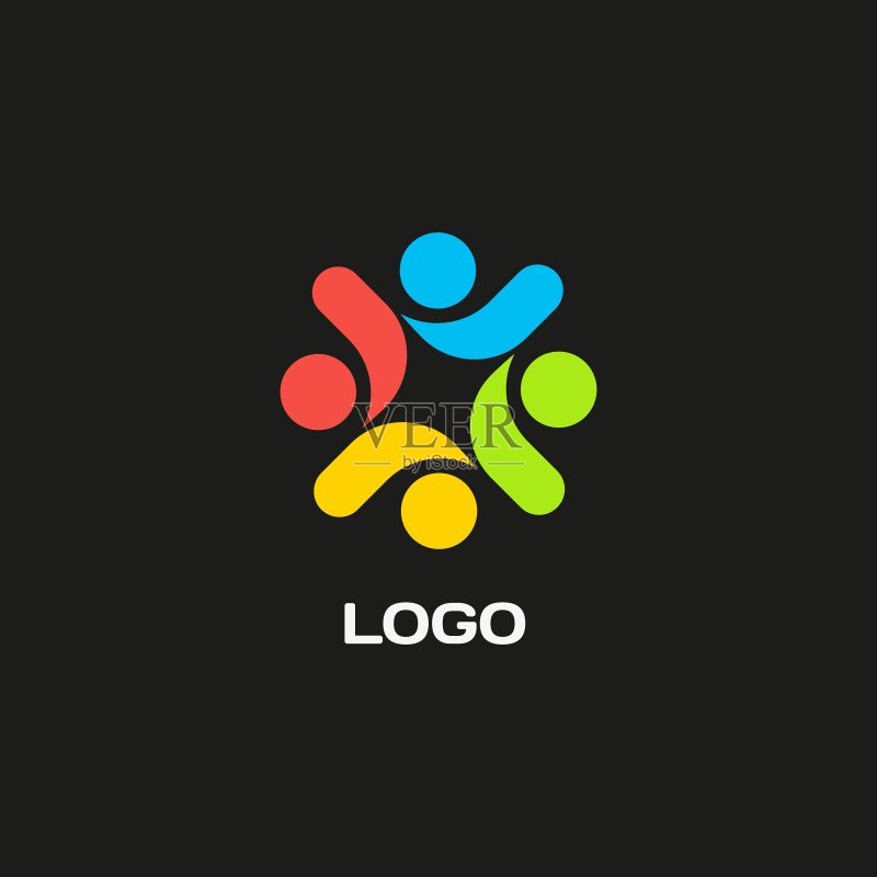 抽象彩色装饰Logo图标素材