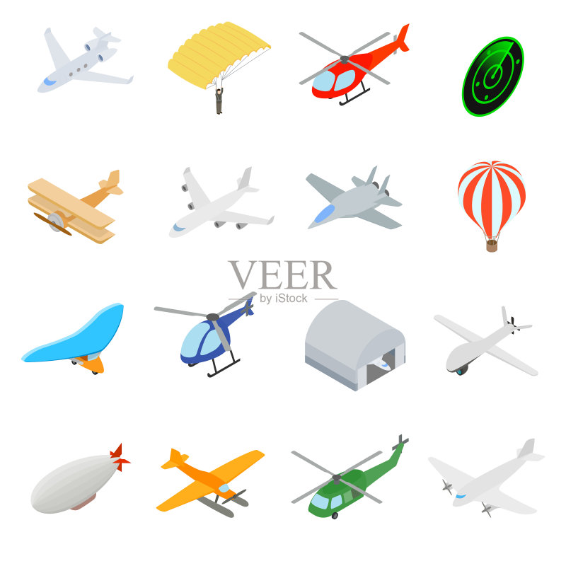 航空图标集图标素材