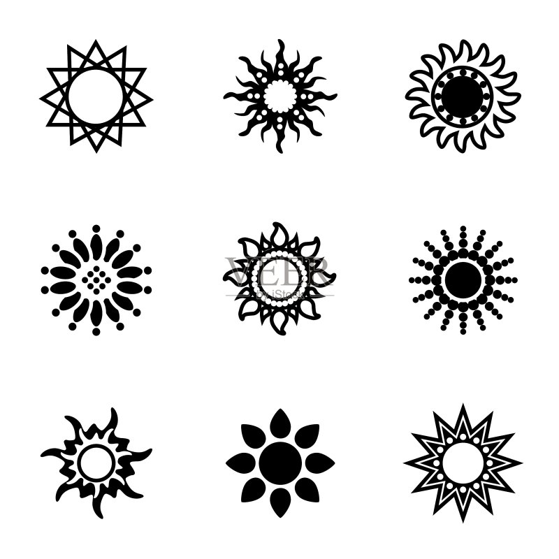 太阳图标集图标素材