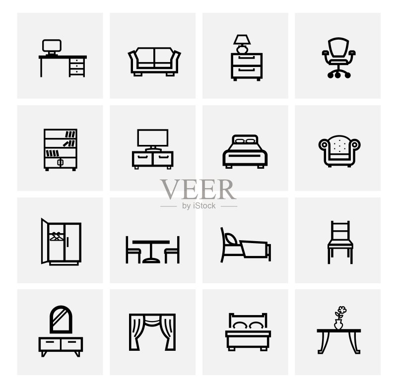 家具图标集图标素材