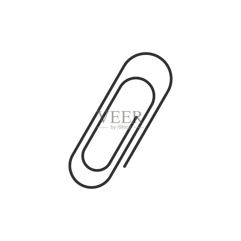 回形针线条图标图标素材