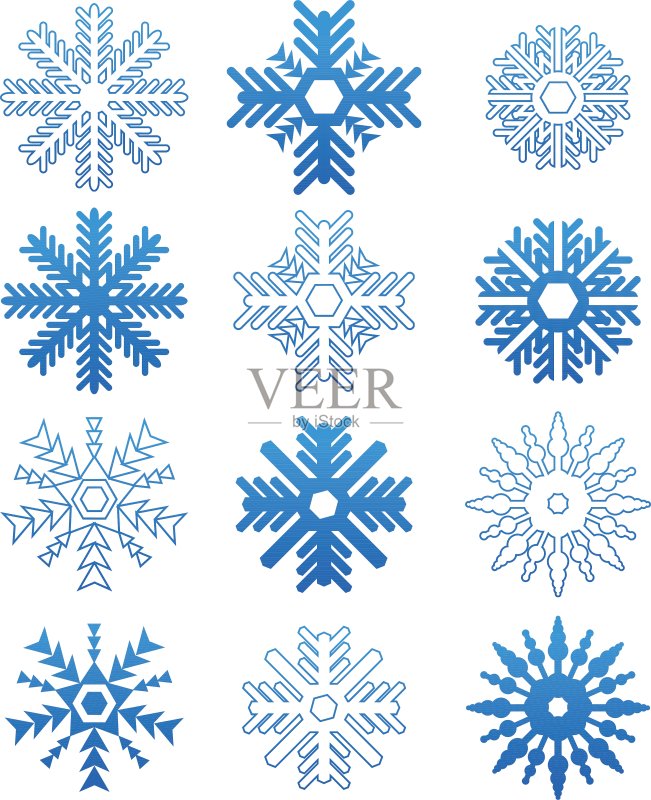 的雪花图标素材