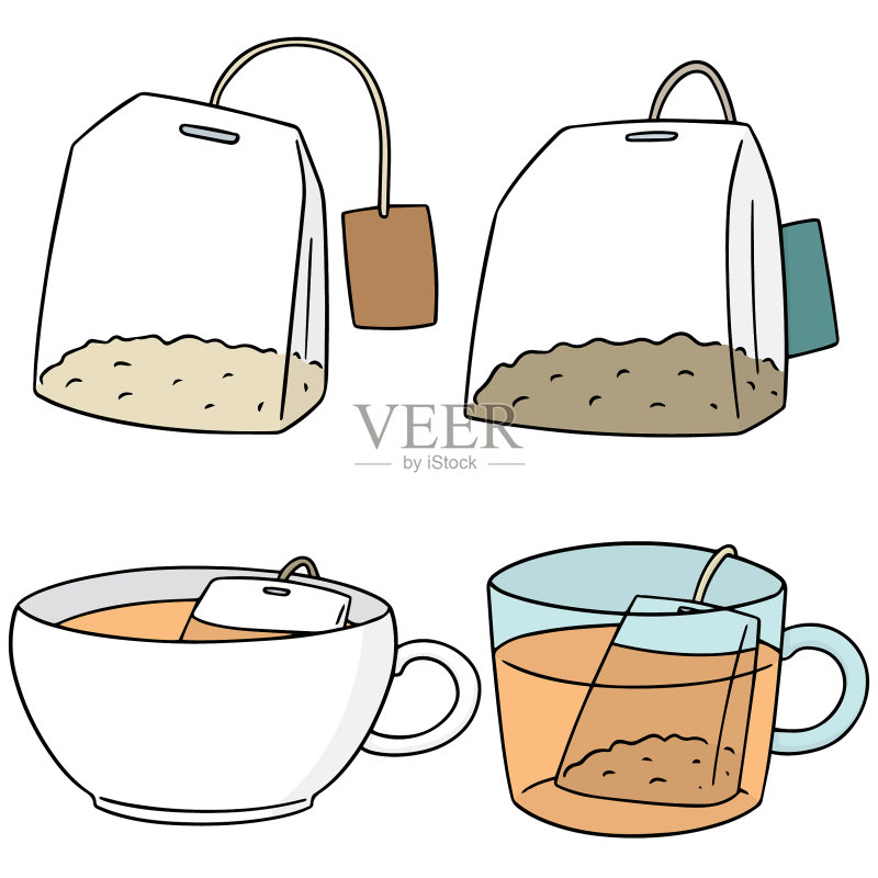 茶包组合图标素材