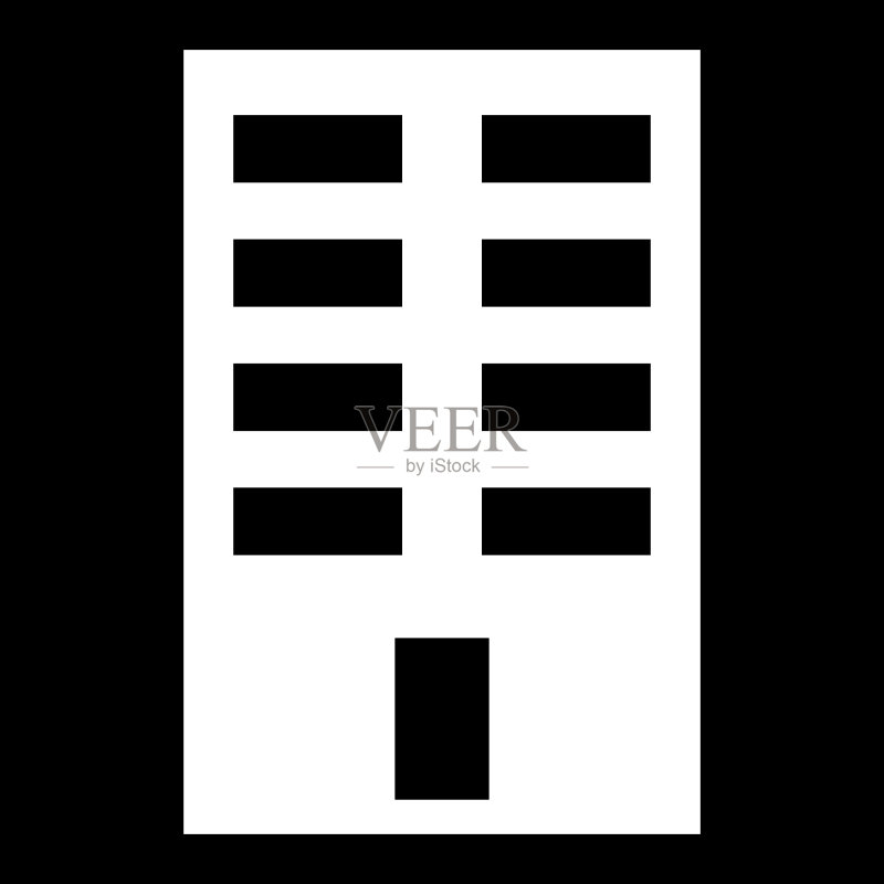 白色建筑图标图标素材