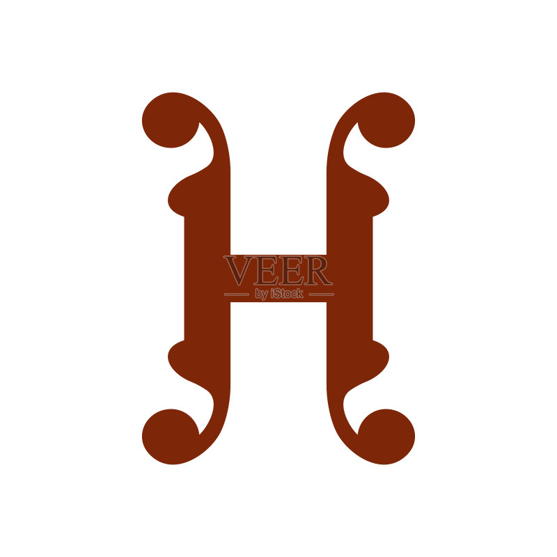 字母H符号图标素材