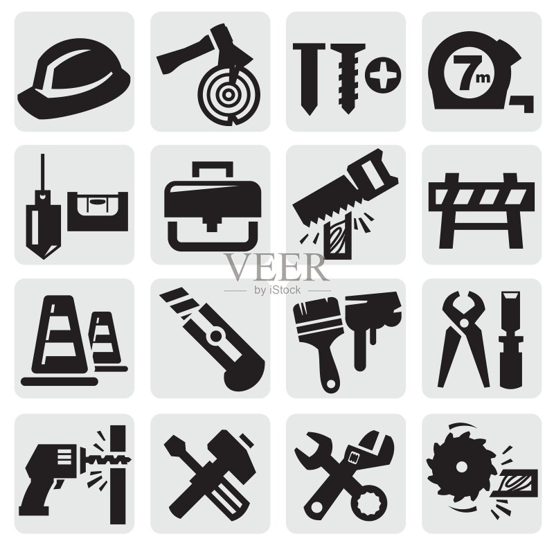 建筑工具图标素材
