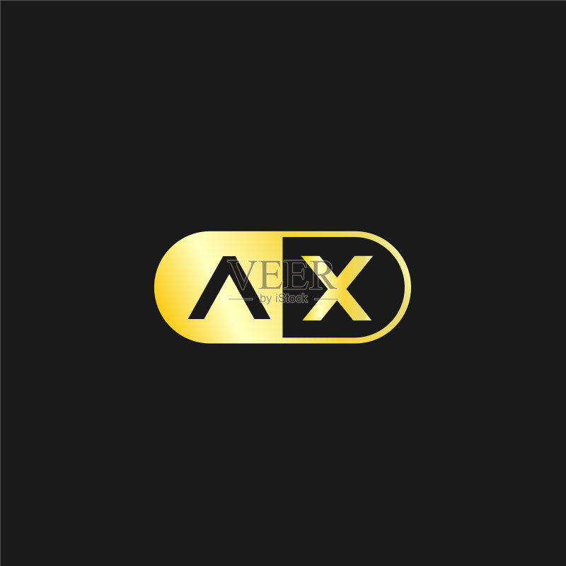 字母AX标志设计模板图标素材