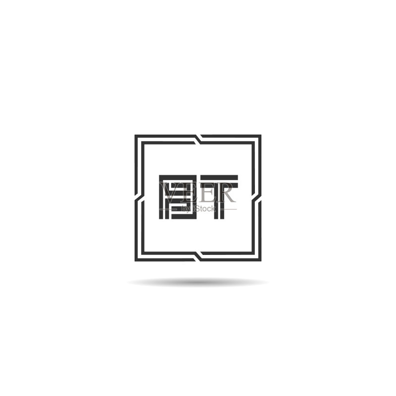 字母BT logo设计模板图标素材