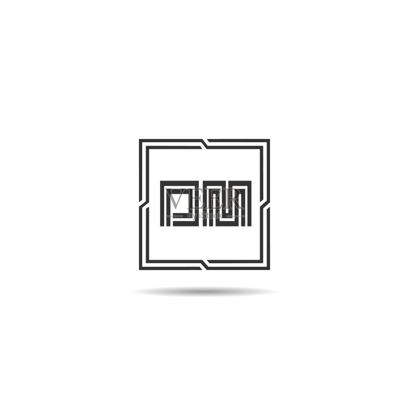 首字母DM标志模板设计图标素材