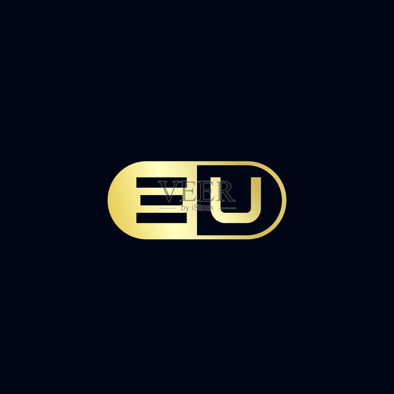 EU字母logo设计模板图标素材