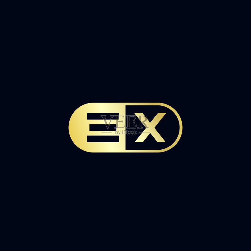 EX首字母logo模板设计图标素材