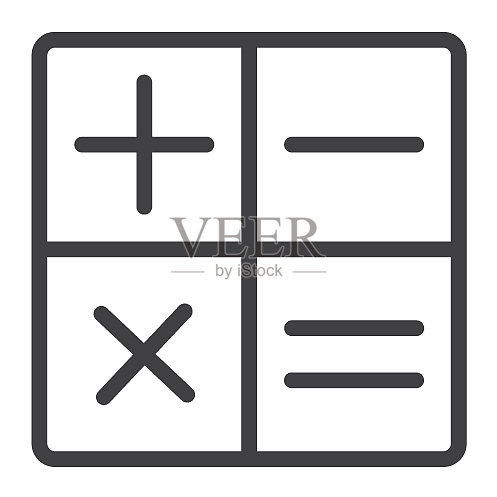 计算器线上计算图标图标素材