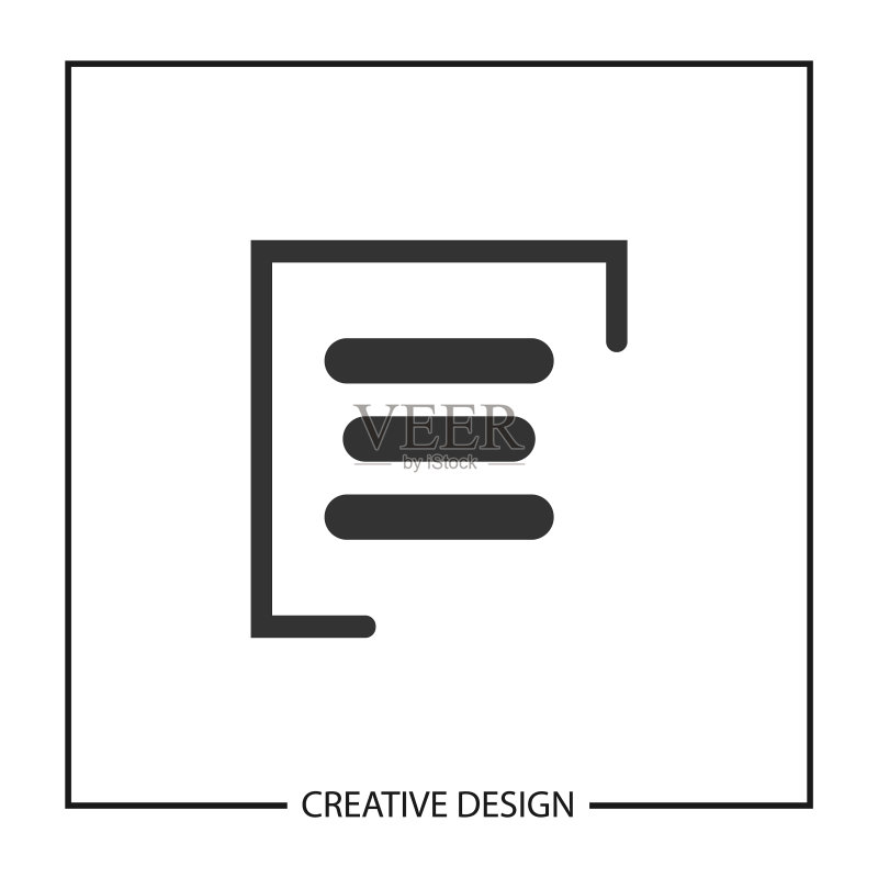 字母E logo模板设计图标素材