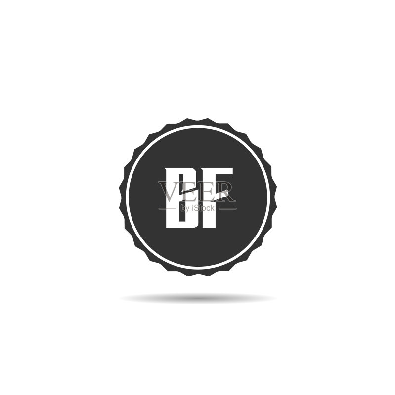 字母BF标志模板设计图标素材