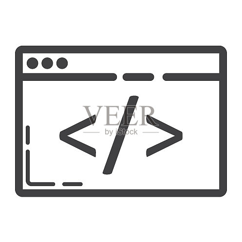 定制编码线图标SEO与开发图标素材