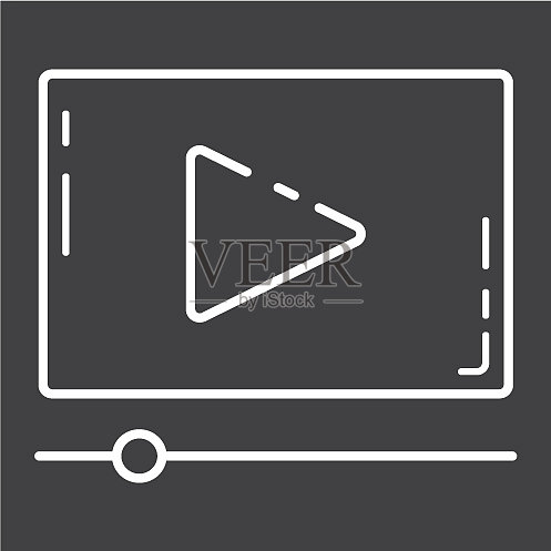 视频营销线条图标,SEO和开发图标素材