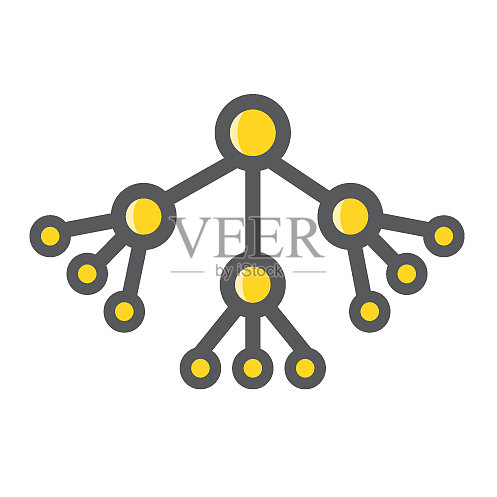病毒式营销填充轮廓图标SEO图标素材