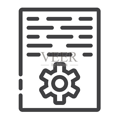 文章营销线性图标SEO与开发图标素材