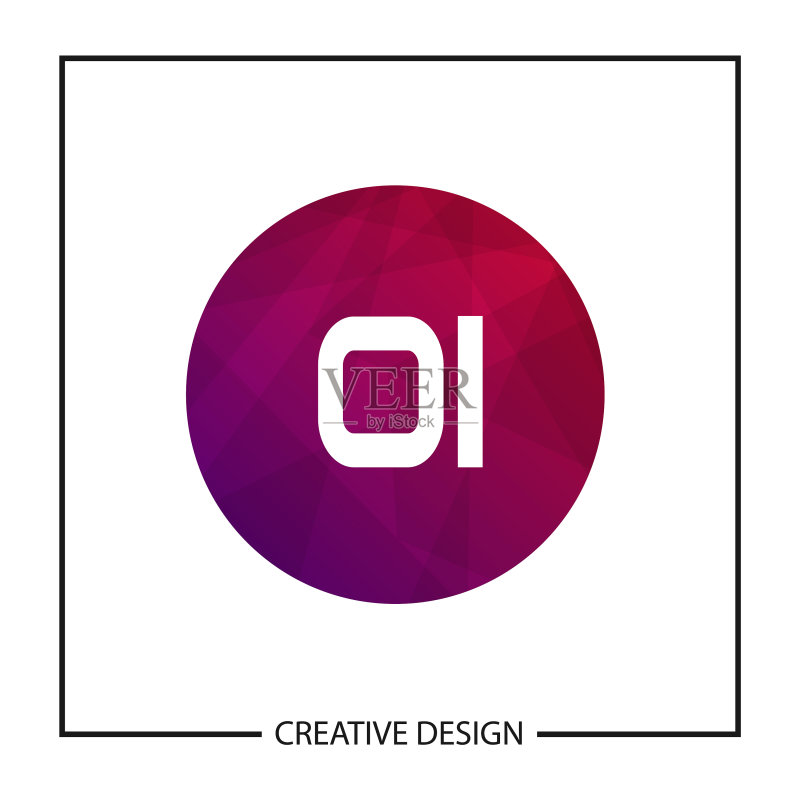字母OI logo模板设计图标素材