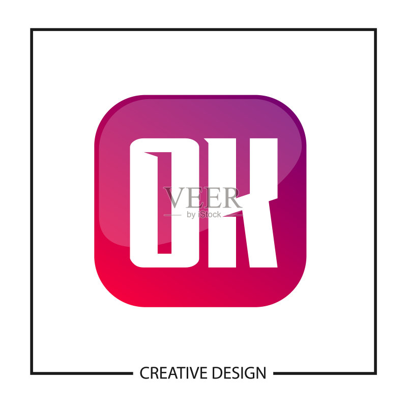 logo模板设计首字母ok图标素材