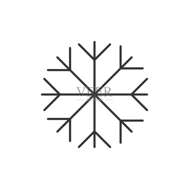 雪花线条图标图标素材