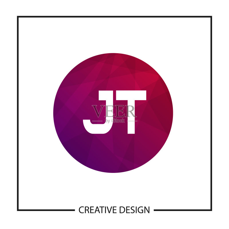 JT首字母标志模板设计图标素材