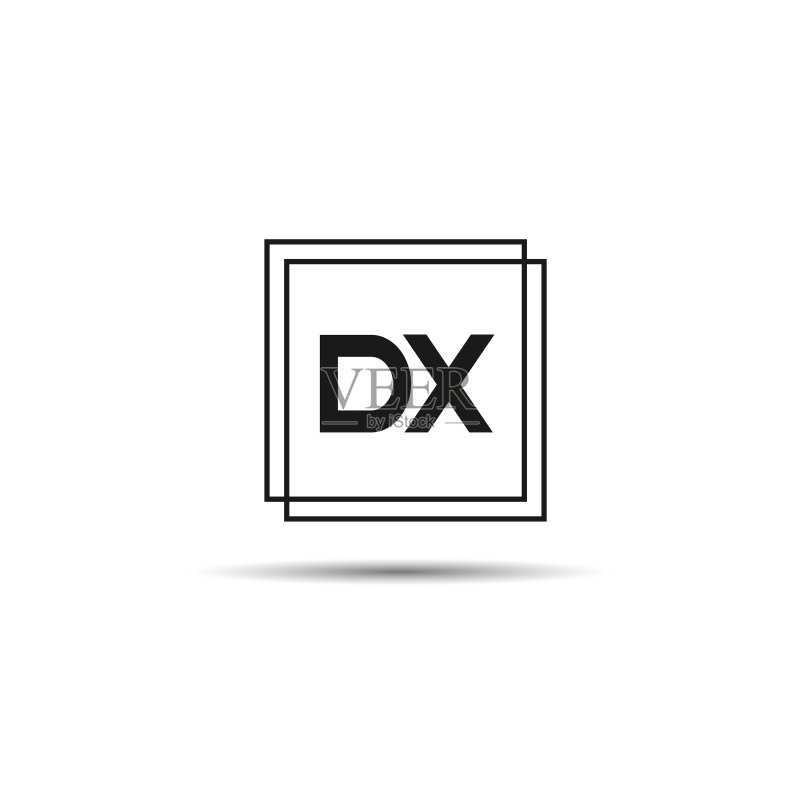 首字母DX标志模板设计图标素材