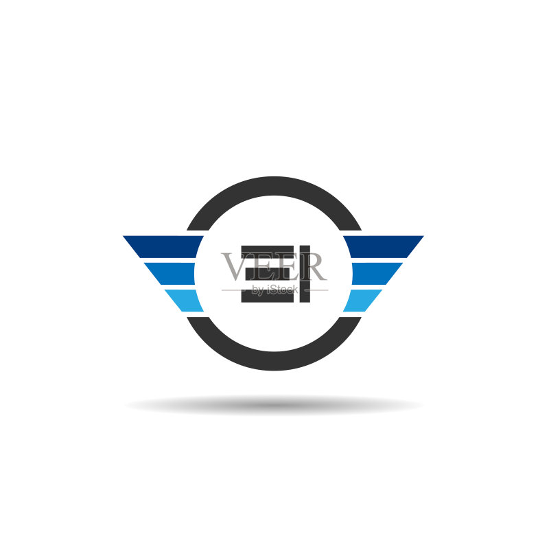 首字母EI Logo模板设计图标素材