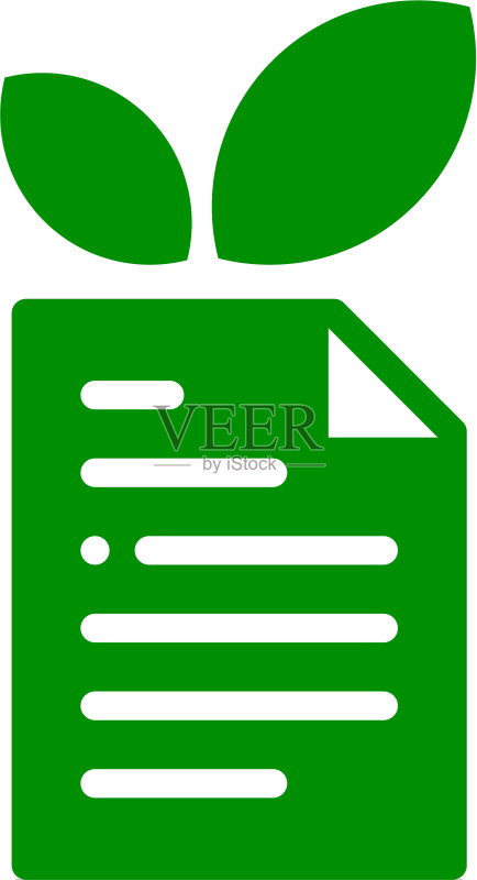绿色文档Logo图标设计图标素材