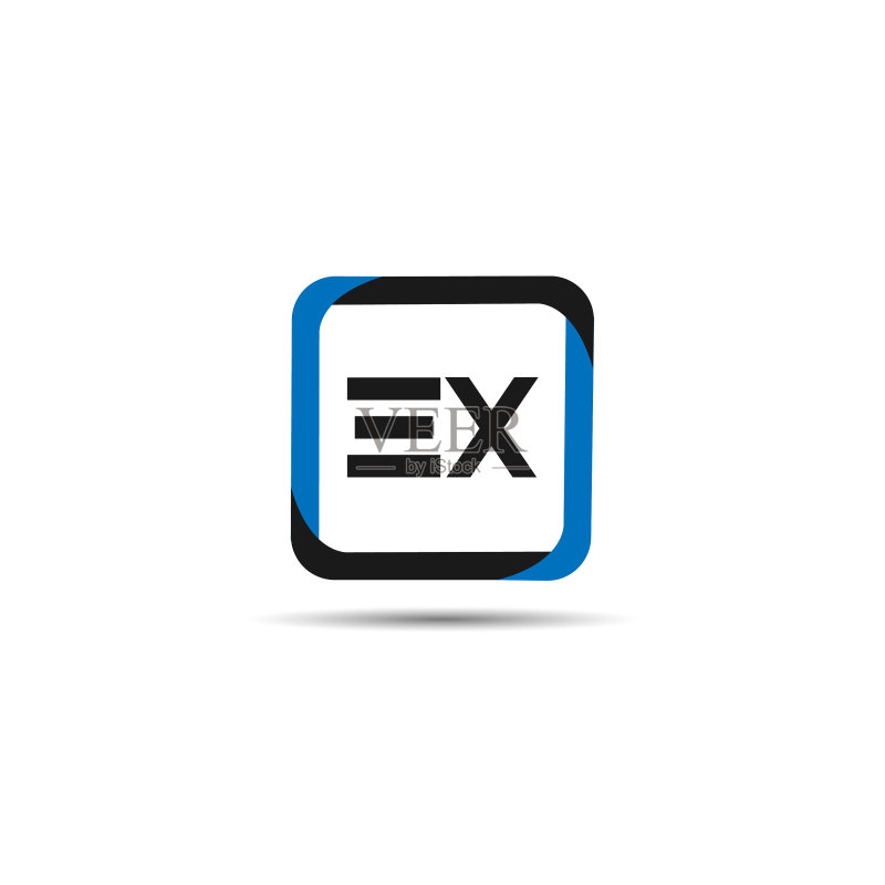 EX首字母logo模板设计图标素材