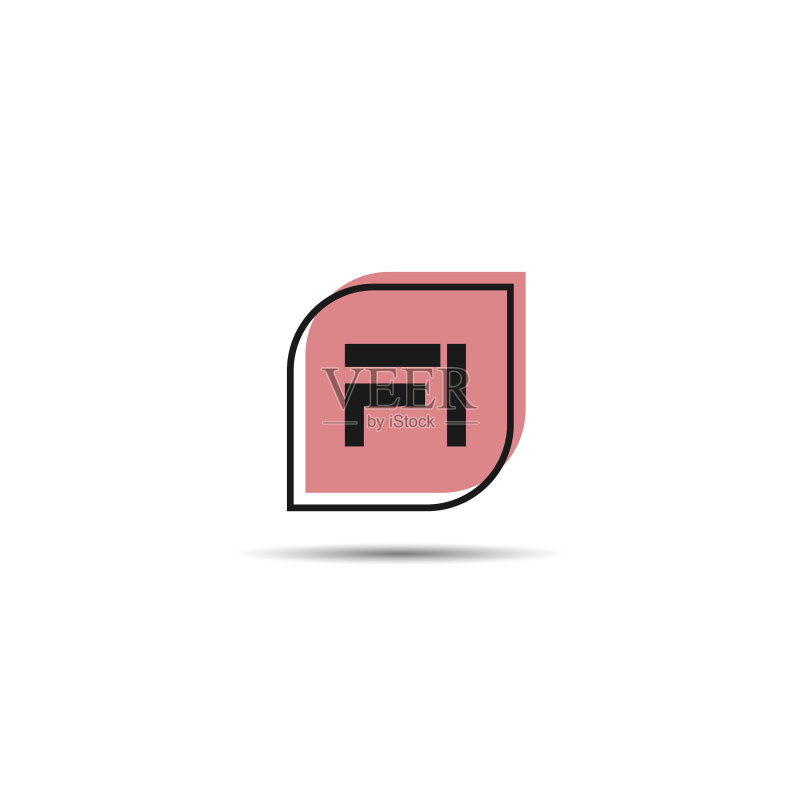 FI字母标志模板设计图标素材