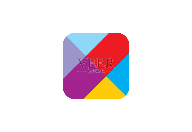 彩色方形图标logo图标素材