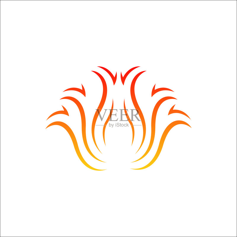 抽象花卉天然产品标志设计图标素材